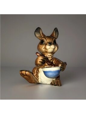 Vintage Goebel Porcelain Rabbit Figurine Playing A Drum #33137 W. Germany